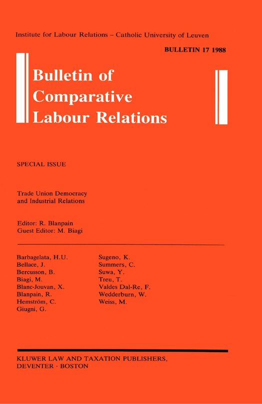 Front cover_Bulletin Of Comparative Labour Relations 17