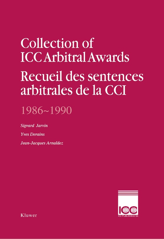 Front cover_Collection of Icc Arbitral Awards 1986-1990/Recueil Des Sentences Argitrales De LA Cci