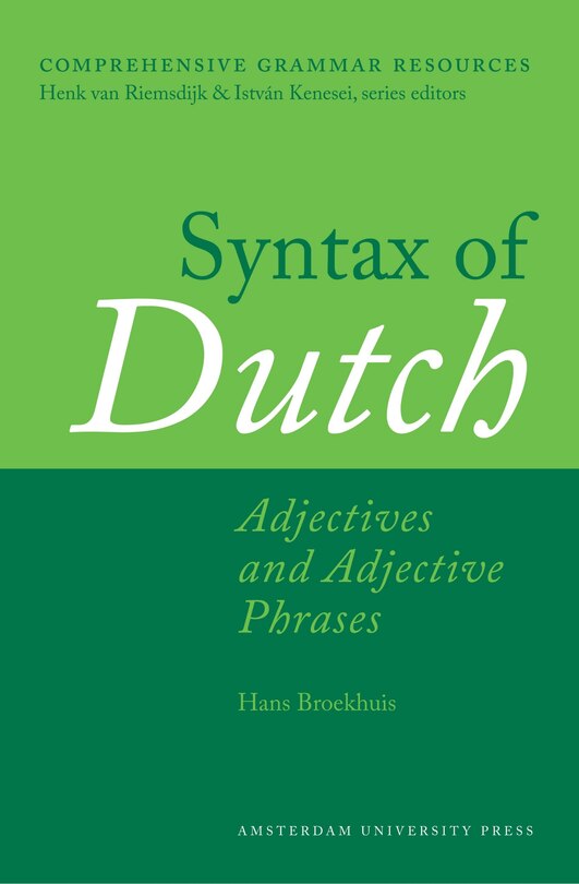 Couverture_Syntax of Dutch: Adjectives and Adjective Phrases