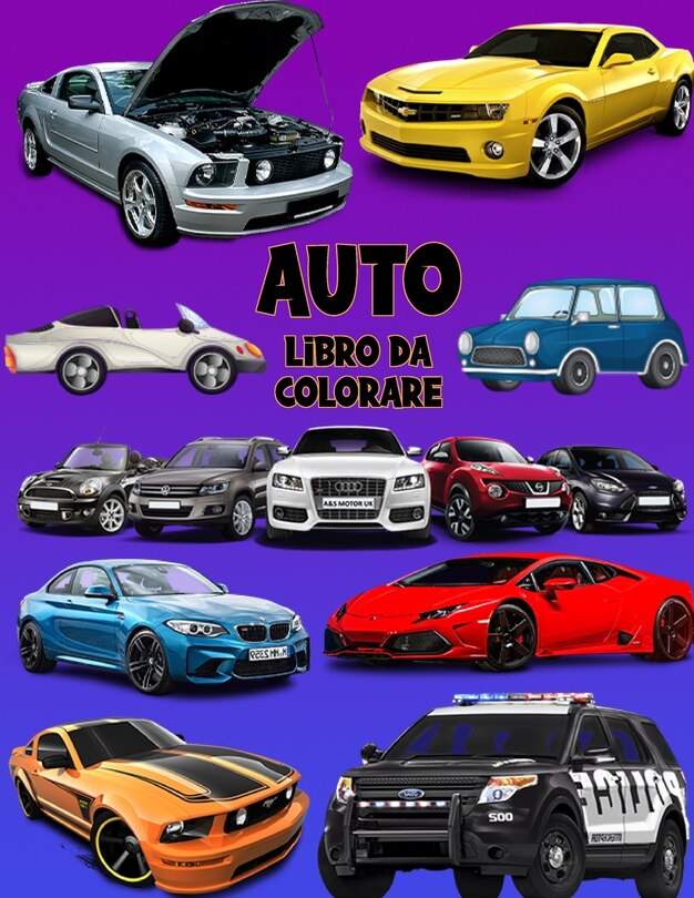 Front cover_Auto libro da colorare
