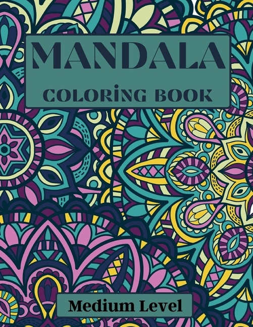 Front cover_Mandala Coloring Book Medium Level