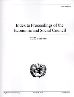 Couverture_Index to Proceedings of the Economic and Social Council 2022