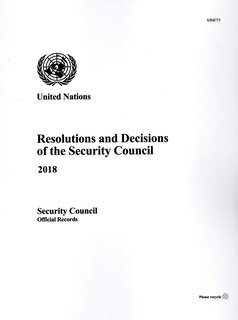 Couverture_Resolutions and Decisions of the Security Council 2018