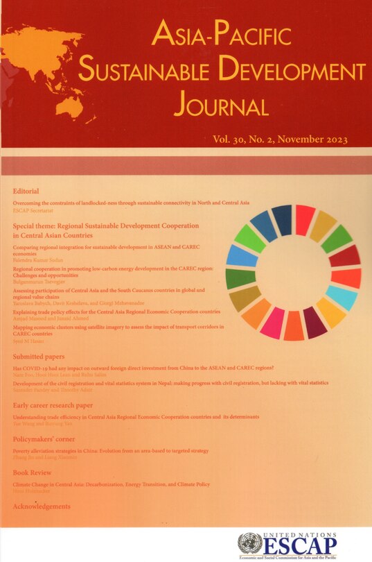 Front cover_Asia-Pacific Sustainable Development Journal 2023