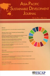 Front cover_Asia-Pacific Sustainable Development Journal 2023