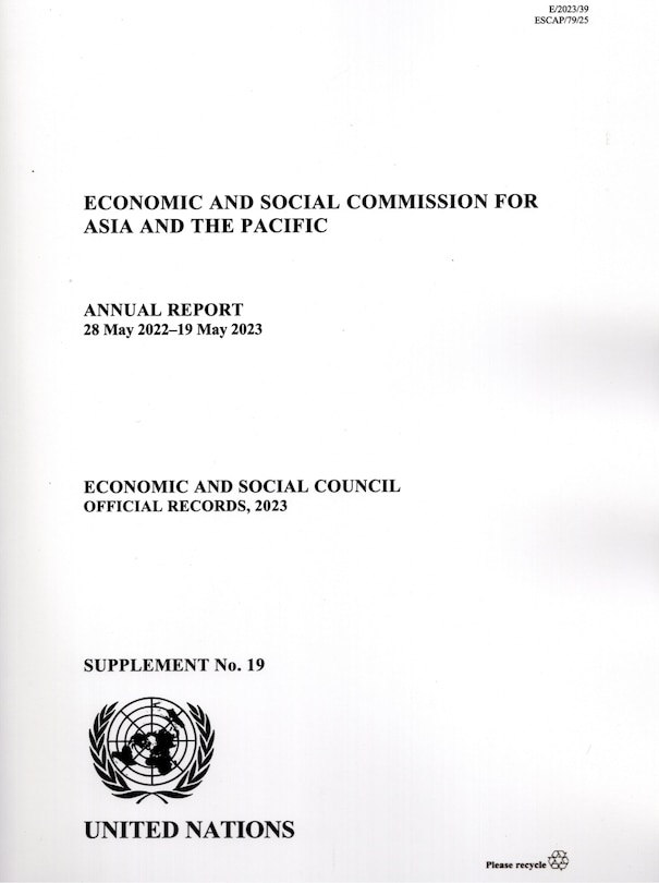 Couverture_Annual Report of the Economic and Social Commission for Asia and the Pacific 2023