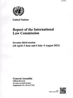 Front cover_Report of the International Law Commission