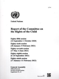 Front cover_Report of the Committee on the Rights of the Child 77th