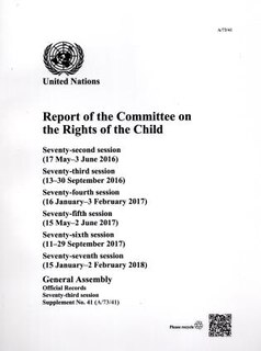 Couverture_Report of the Committee on the Rights of the Child 73rd
