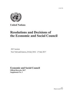 Couverture_Resolutions and Decisions of the Economic and Social Council