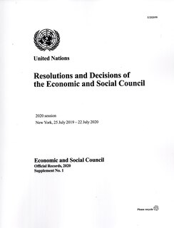 Front cover_Resolutions and Decisions of the Economic and Social Council