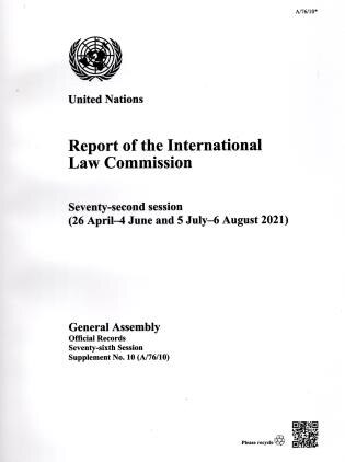 Front cover_Report of the International Law Commission