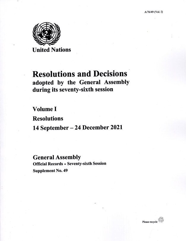 Front cover_Report of the Secretary-General on the Work of the Organization 76th Supp49 V1