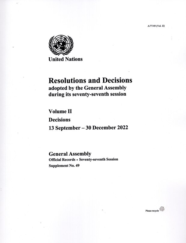 Couverture_Report of the Secretary-General on the Work of the Organization 77th Supp49 V2