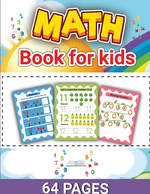 Front cover_Math Activity Book for Kids