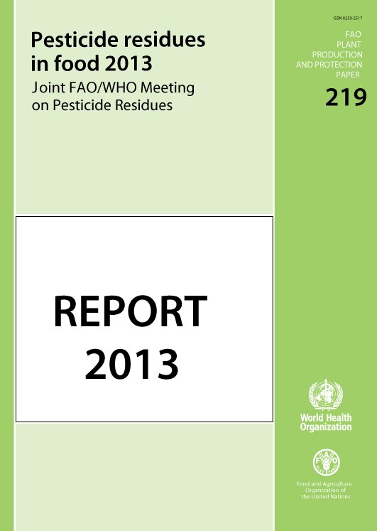 Front cover_Pesticides Residues in Food 2013