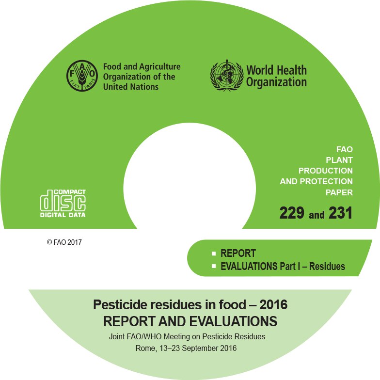 Pesticide Residues In Food 2016: Joint Fao/who Meeting On Pesticide Residues - Rome, 13-23 September 2016