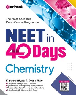 Front cover_40 Days Crash Course for NEET Chemistry