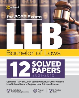 Couverture_LLB Bachelor of Laws 12 Solved Papers (2021-2010) For 2022 Exams