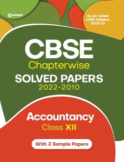 Couverture_CBSE Chapterwise Solved Papers 2022-2010 ACCOUNTANCY Class 12th