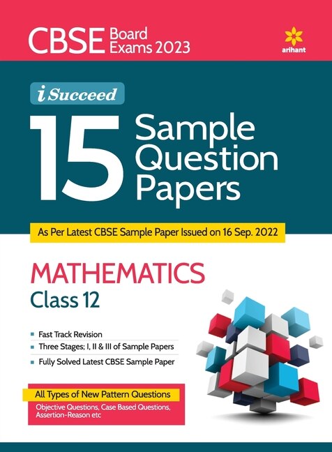 Couverture_CBSE Board Exams 2023 I-Succeed 15 Sample Question Papers MATHEMATICS Class 12th