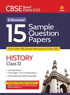 CBSE Board Exam 2023 I-Succeed 15 Sample Question Papers HISTORY Class 12th