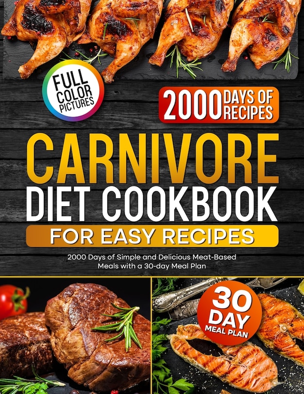 Front cover_Carnivore Diet Cookbook for Easy Recipes