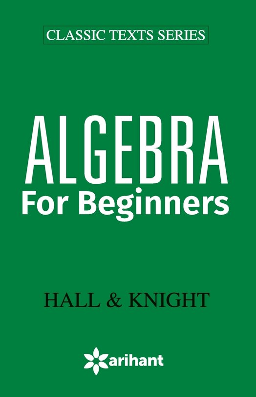 Front cover_Algebra for Beginners