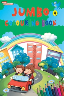 Front cover_Jumbo Colouring Book 4 for 4 to 8 years old Kids Best Gift to Children for Drawing, Coloring and Painting