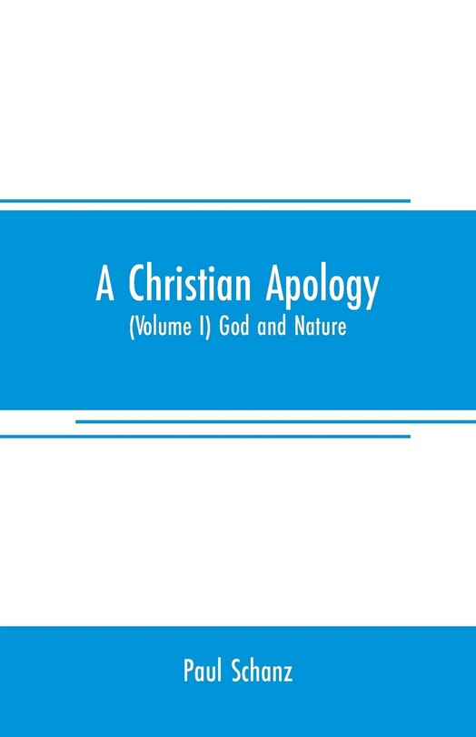 Front cover_A Christian apology