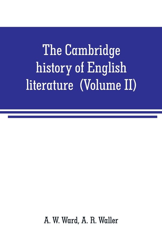 Front cover_The Cambridge history of English literature (Volume II) The End of the Middle Ages
