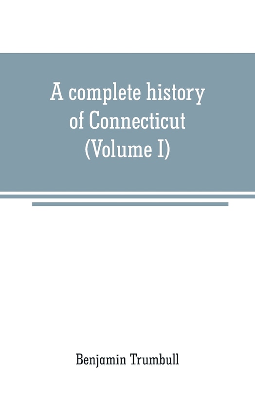 Front cover_A complete history of Connecticut