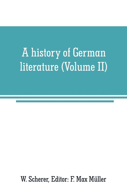 Front cover_A history of German literature (Volume II)