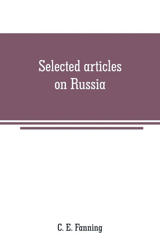 Couverture_Selected articles on Russia