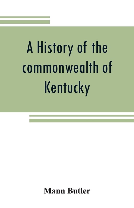 Couverture_A History Of The Commonwealth Of Kentucky