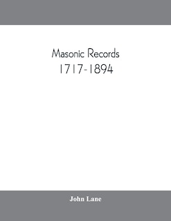 Front cover_Masonic records, 1717-1894