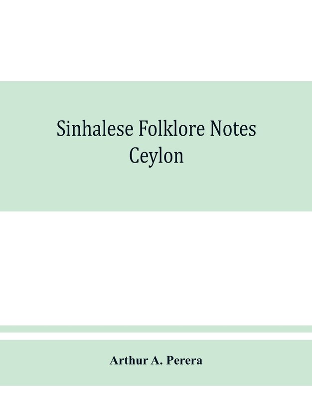 Front cover_Sinhalese Folklore Notes