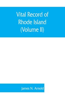 Couverture_Vital Record Of Rhode Island