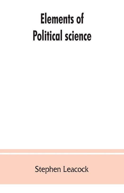 Front cover_Elements Of Political Science