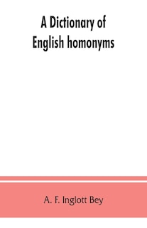 Front cover_A Dictionary Of English Homonyms