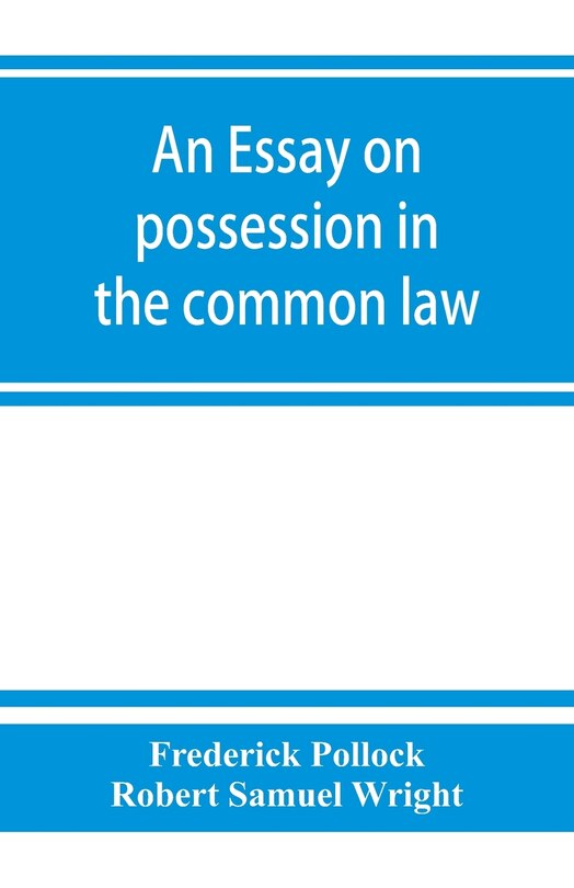 Couverture_An essay on possession in the common law