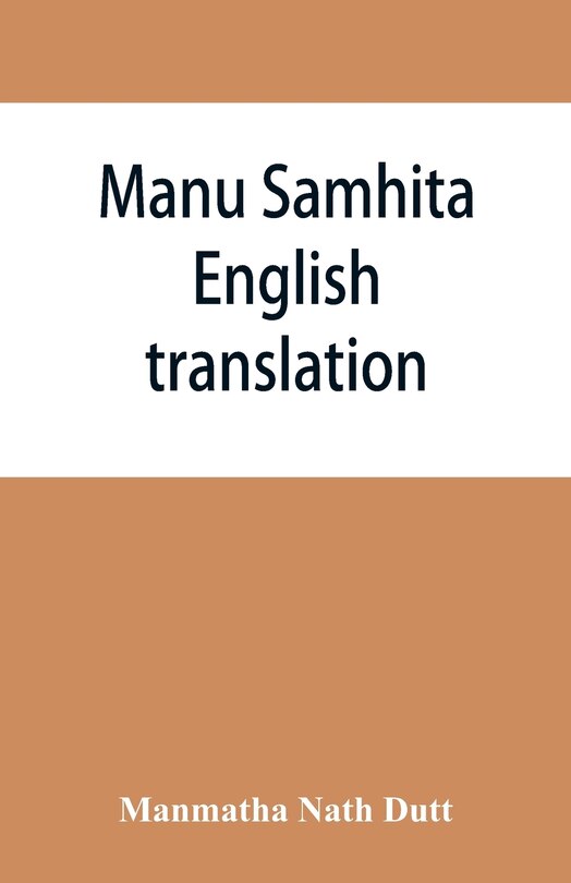 Front cover_Manu Samhita