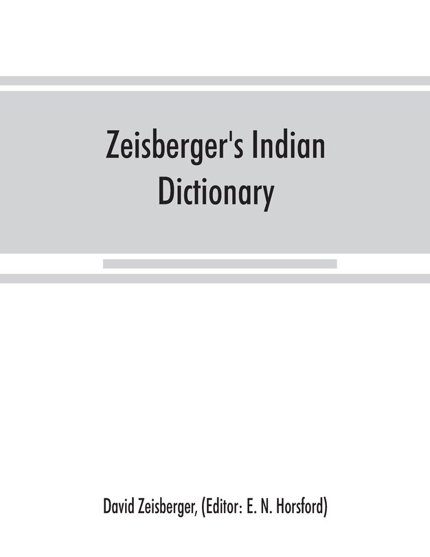 Front cover_Zeisberger's Indian dictionary
