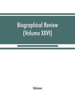 Couverture_Biographical Review (volume Xxvi)