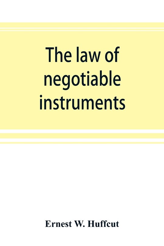 Front cover_The Law Of Negotiable Instruments
