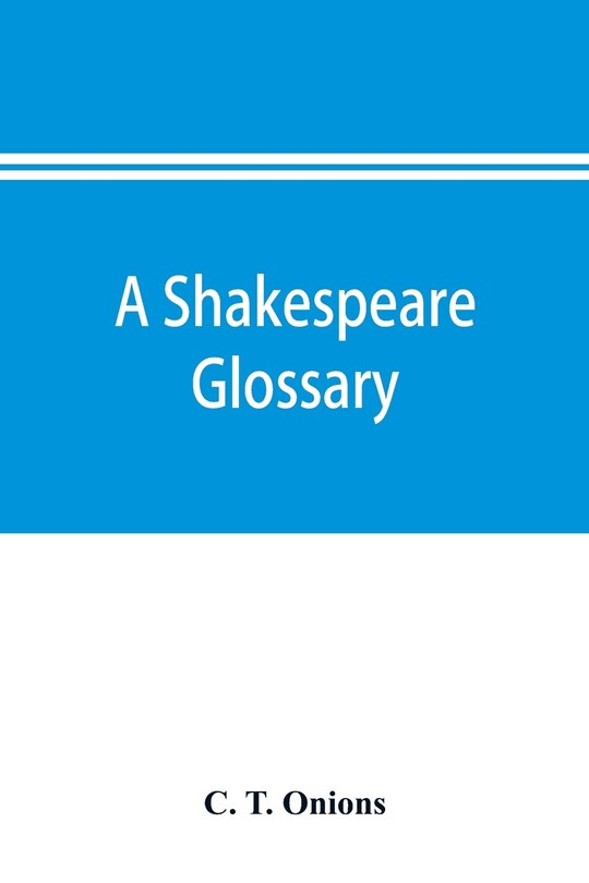 Front cover_A Shakespeare glossary