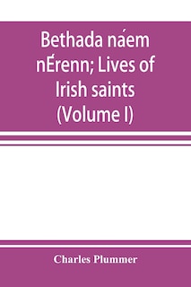 Couverture_Bethada náem nÉrenn; Lives of Irish saints (Volume I) Introduction, Texts, Glossary