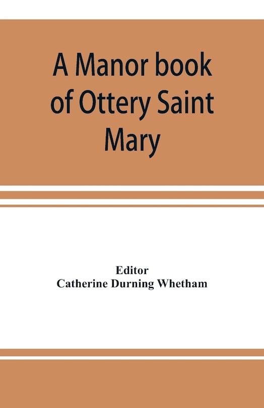 Front cover_A Manor Book Of Ottery Saint Mary