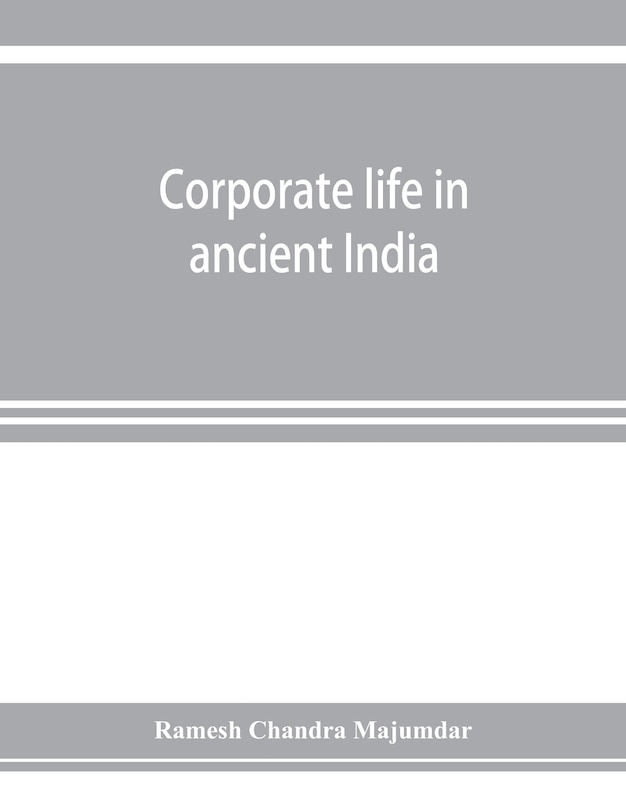 Couverture_Corporate Life In Ancient India