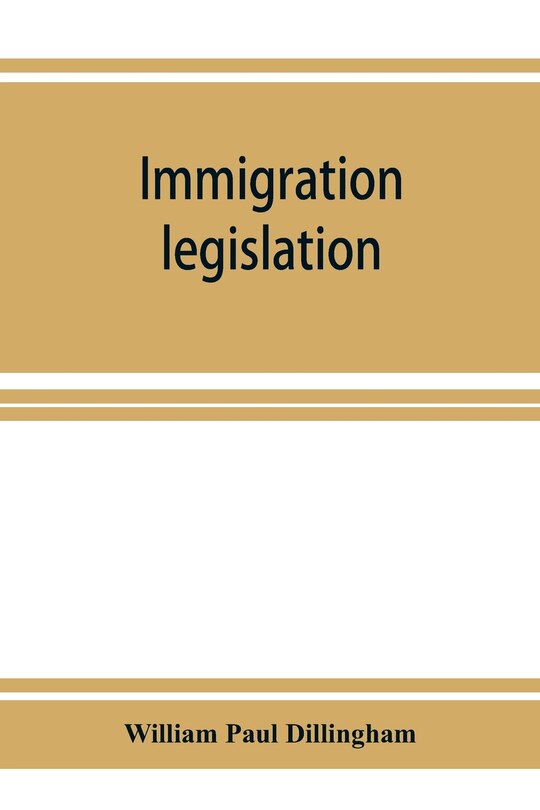 Front cover_Immigration legislation